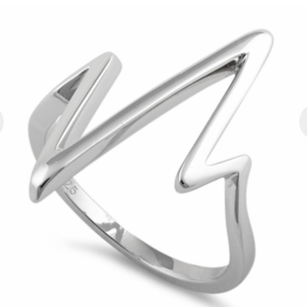 Sterling Silver Heartbeat Ring